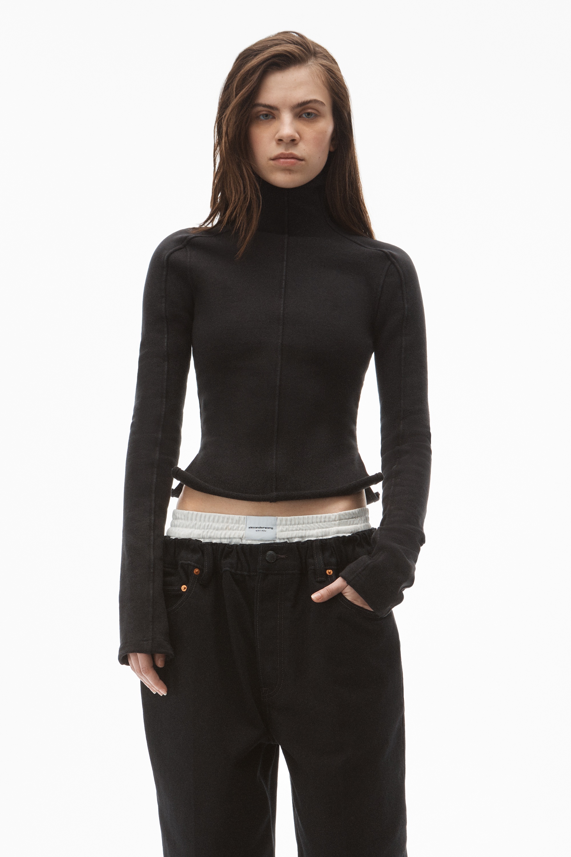 LONG-SLEEVE TURTLENECK IN STRETCH TERRY - 2