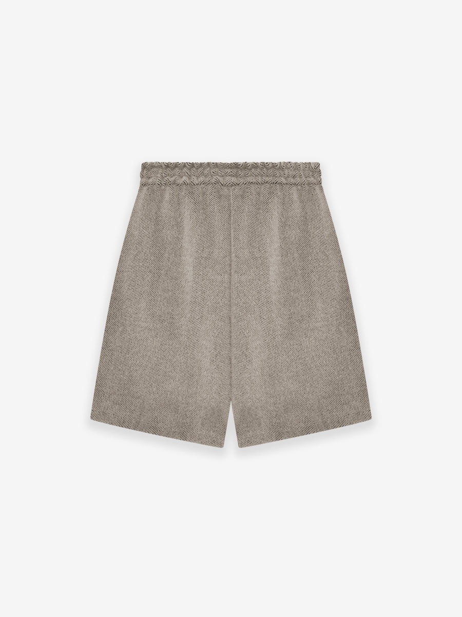 Chevron Brushed Wool Relaxed Short - 2