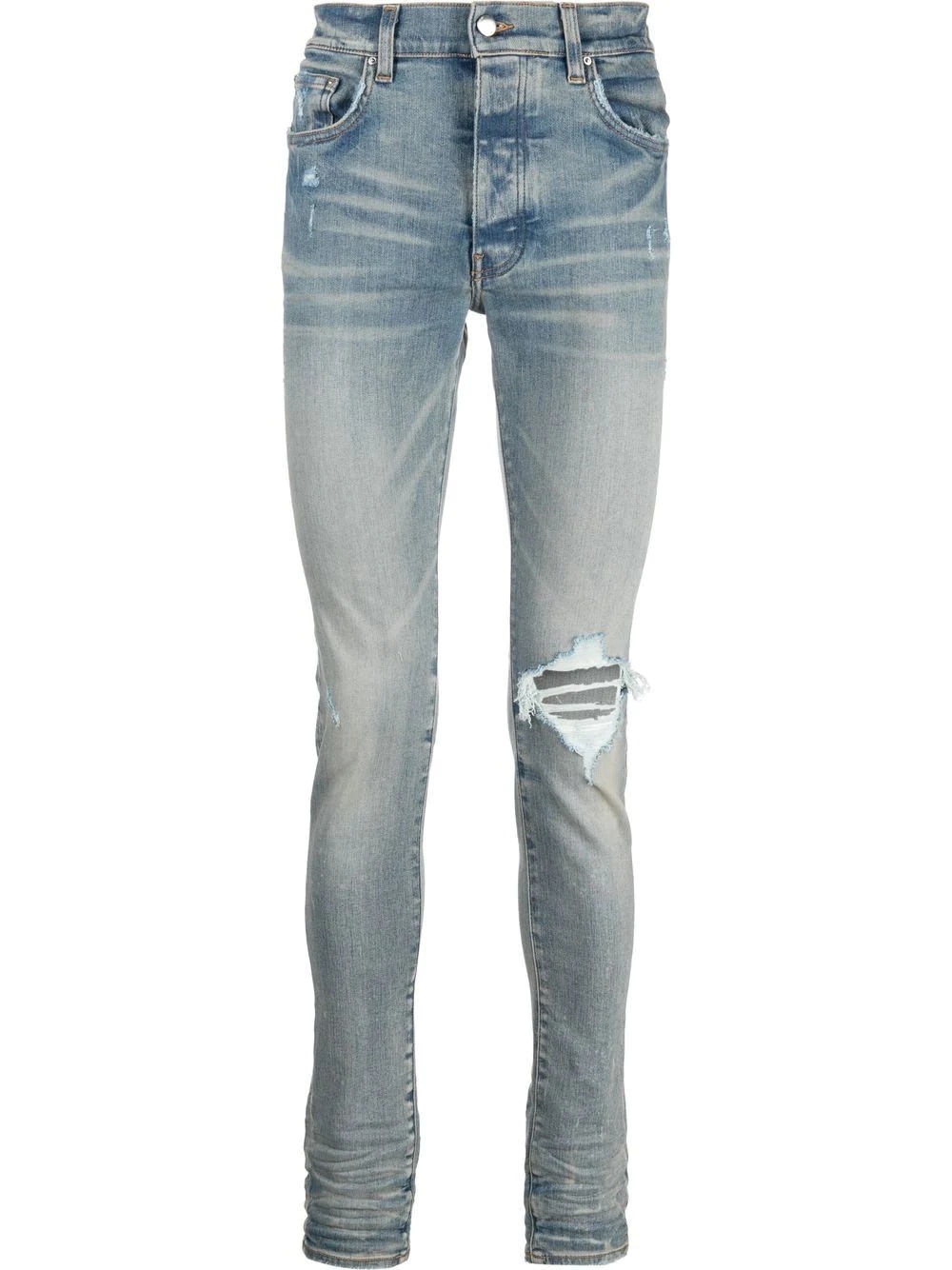 distressed-effect skinny jeans - 1