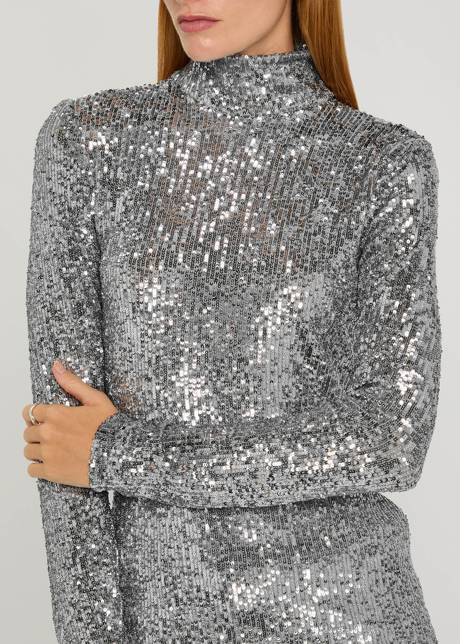 Rabanne Sequin-embellished Mesh top - 5