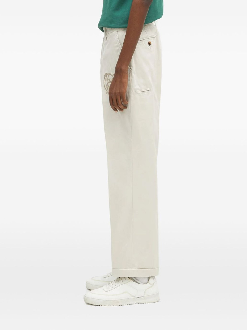 Human Made heart-embroidered pleated trousers outlook