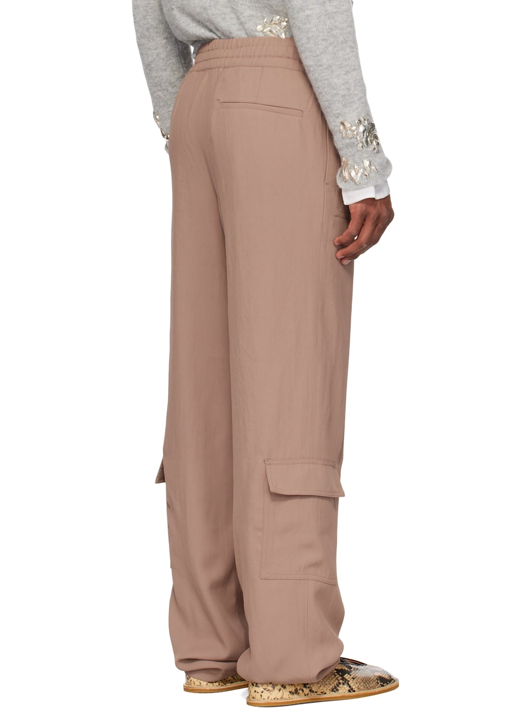 Pink Twill Cargo Pants - 3