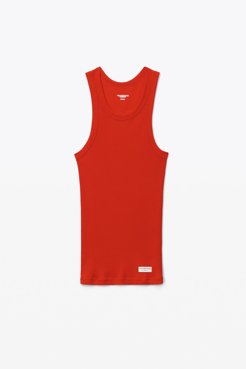 TANK IN RIBBED COTTON 1