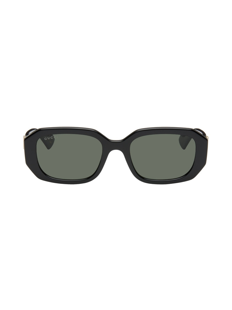 Black Rectangular Sunglasses - 1