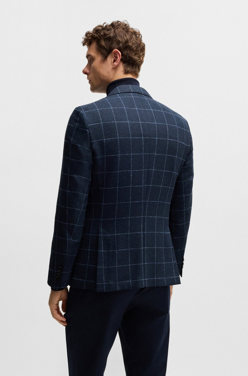 SLIM-FIT JACKET IN CHECKED WOOL 4