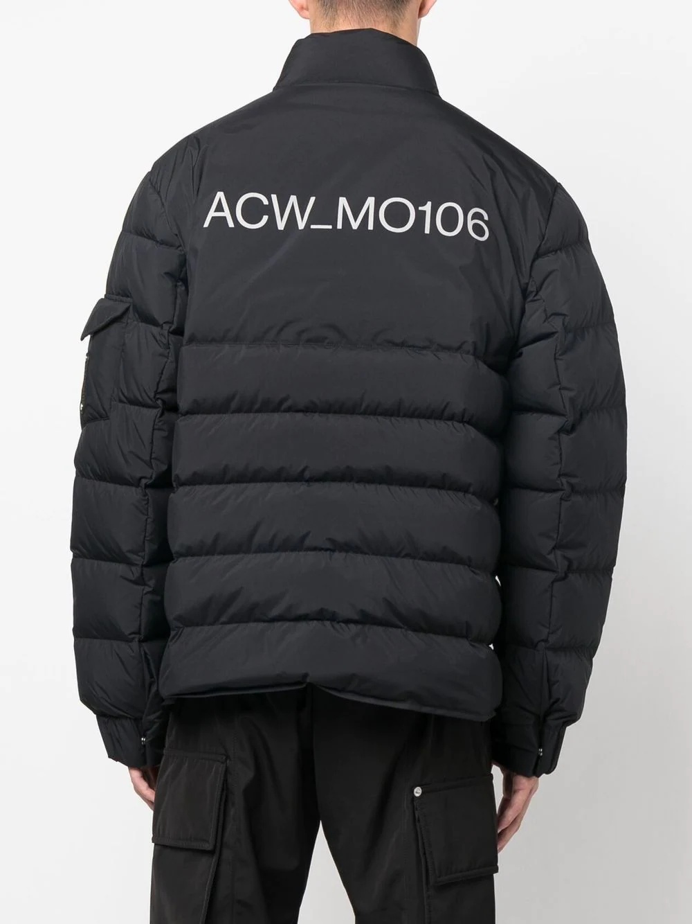 logo-print padded jacket - 4