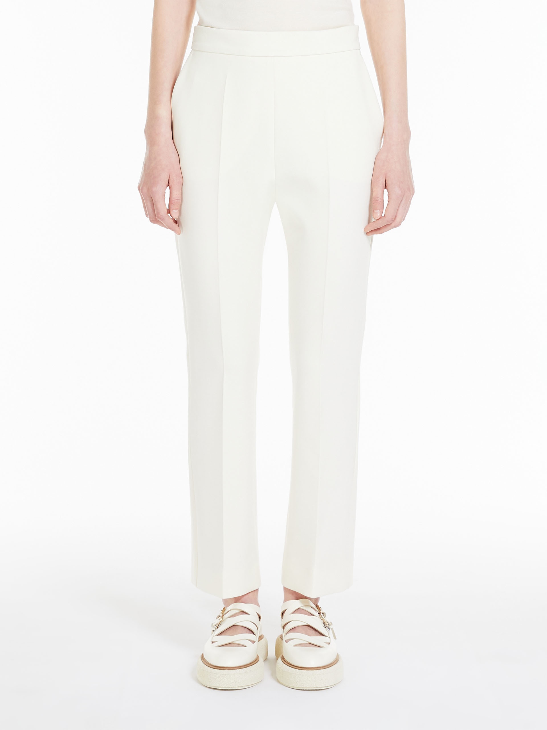 Wool crêpe ankle-length trousers - 3