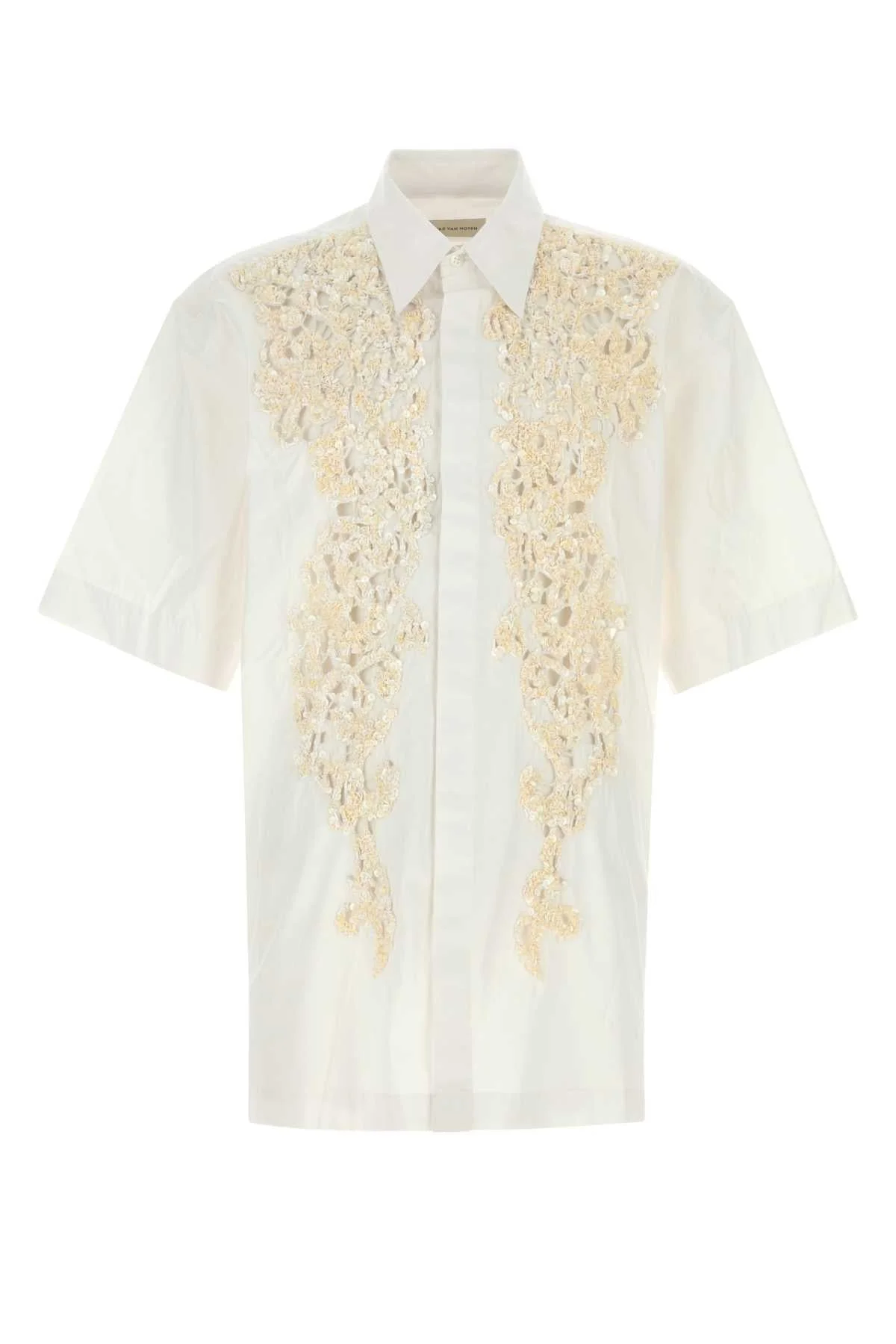 Dries Van Noten Men White Poplin Cassidye Shirt - 1