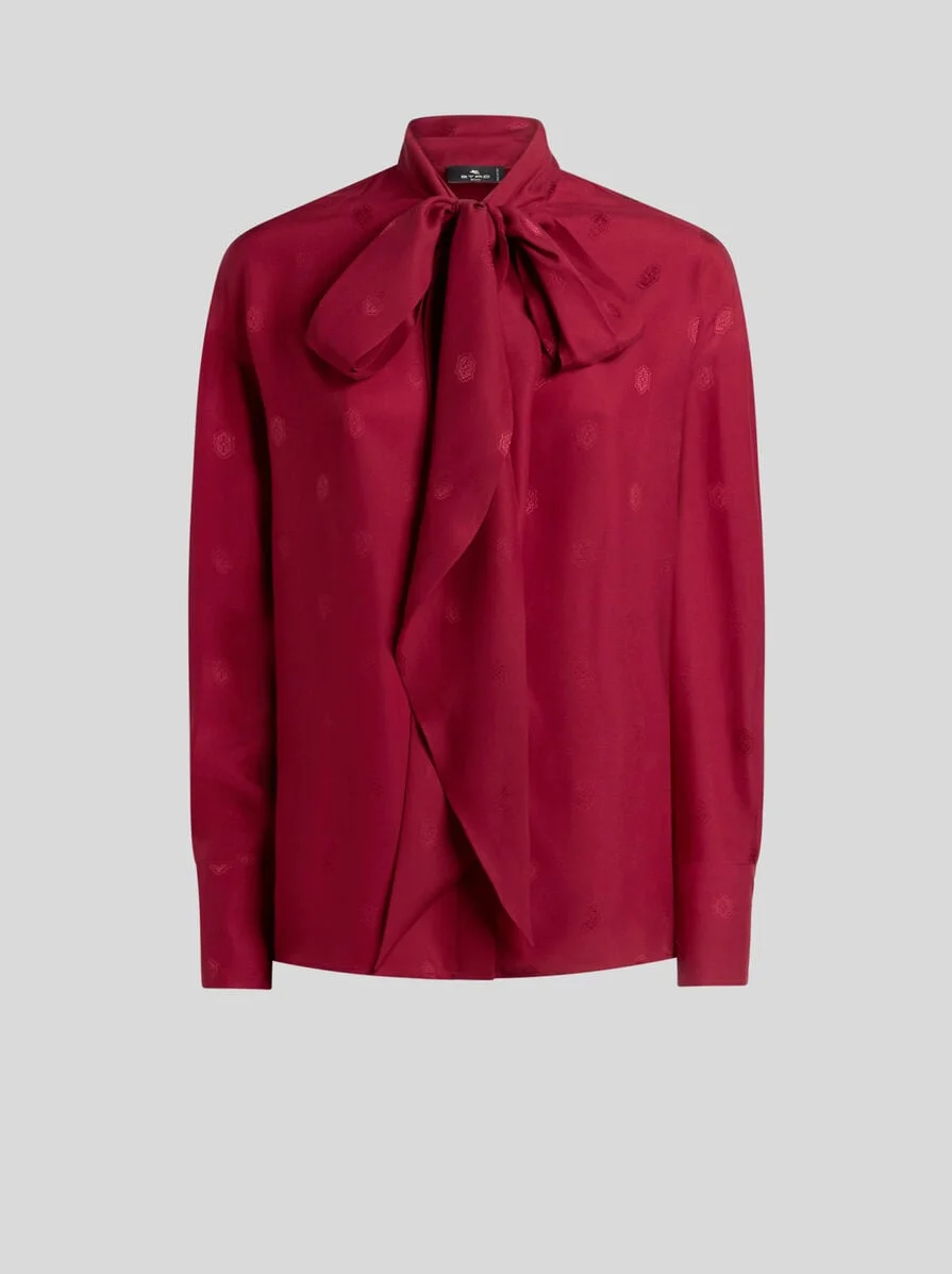 SILK JACQUARD BLOUSE - 1