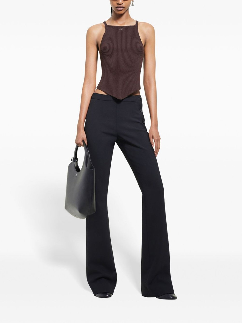 courrèges Pointy rib-knit tank top outlook