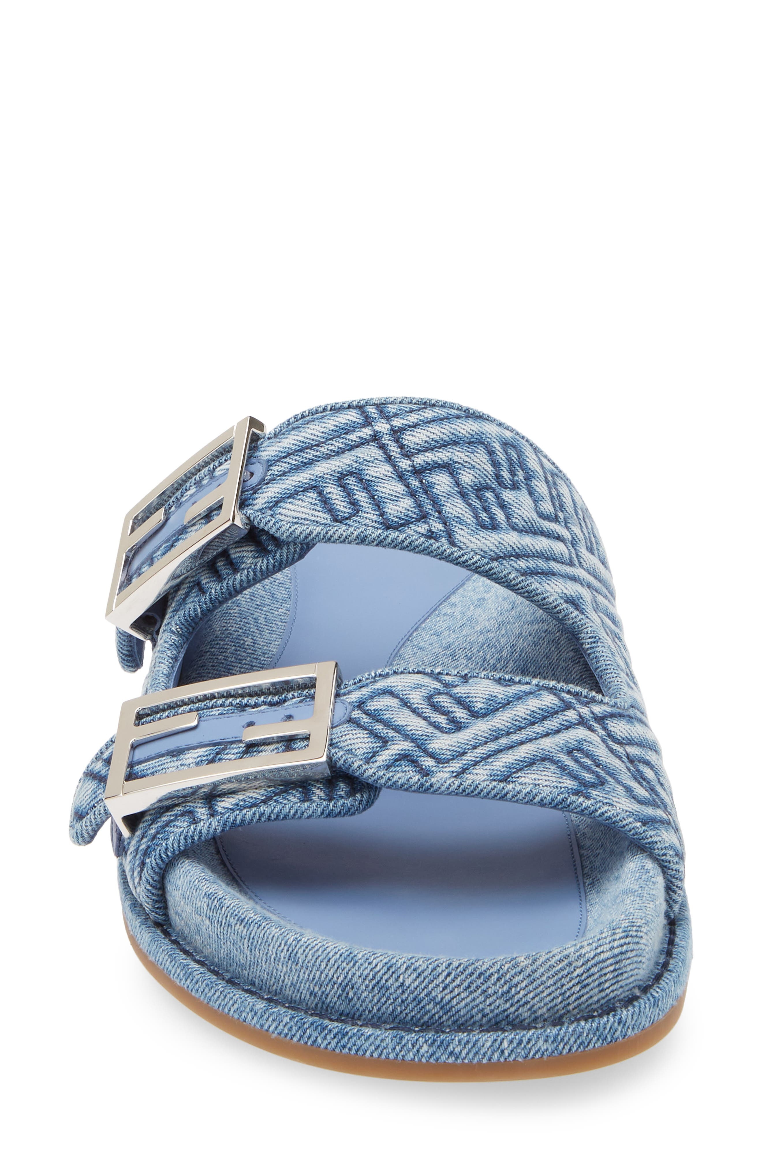 Fendi Feel Double Band Sandal in Blue at Nordstrom - 4