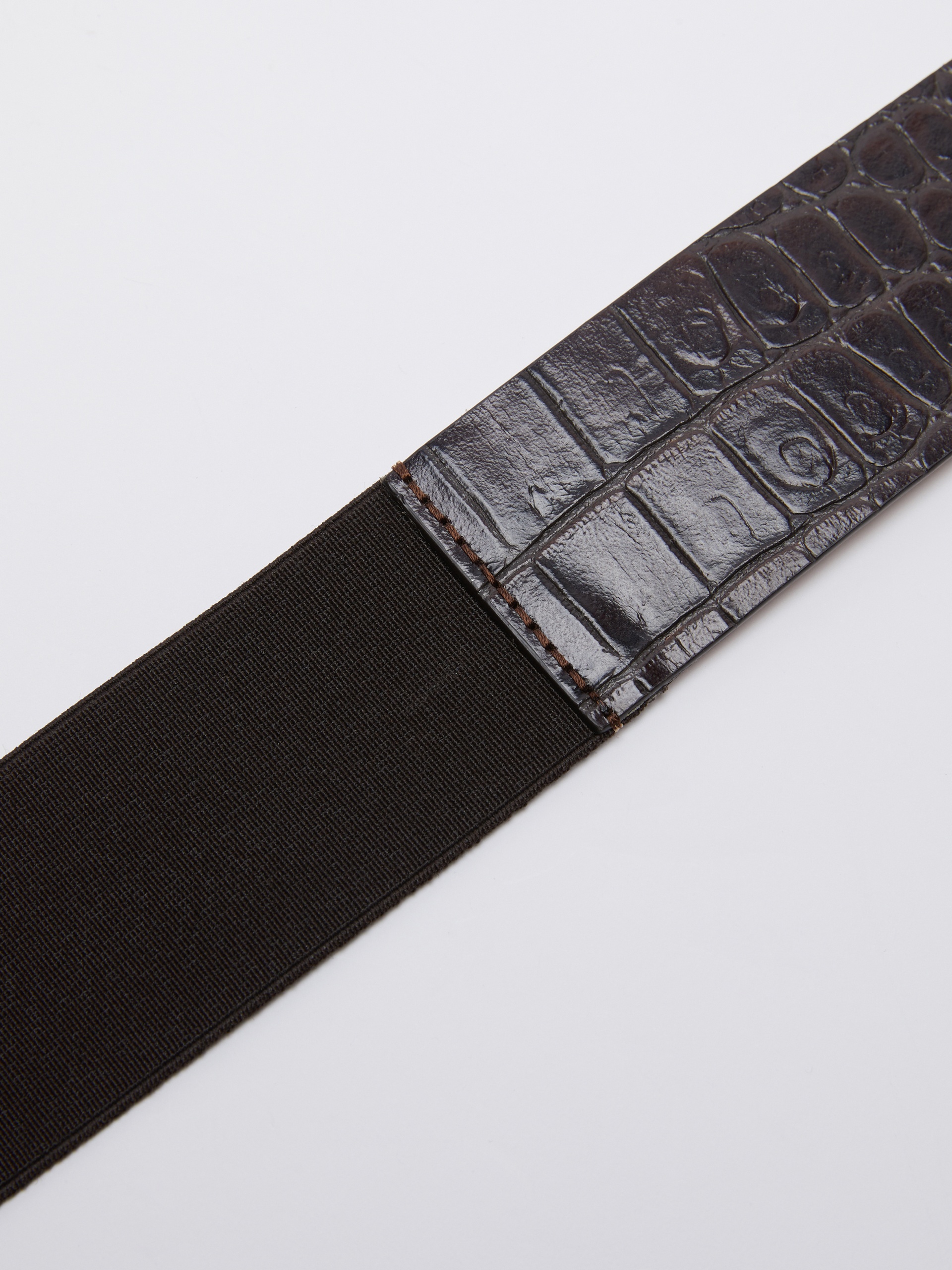 ELCOC Crocodile-print leather belt - 3