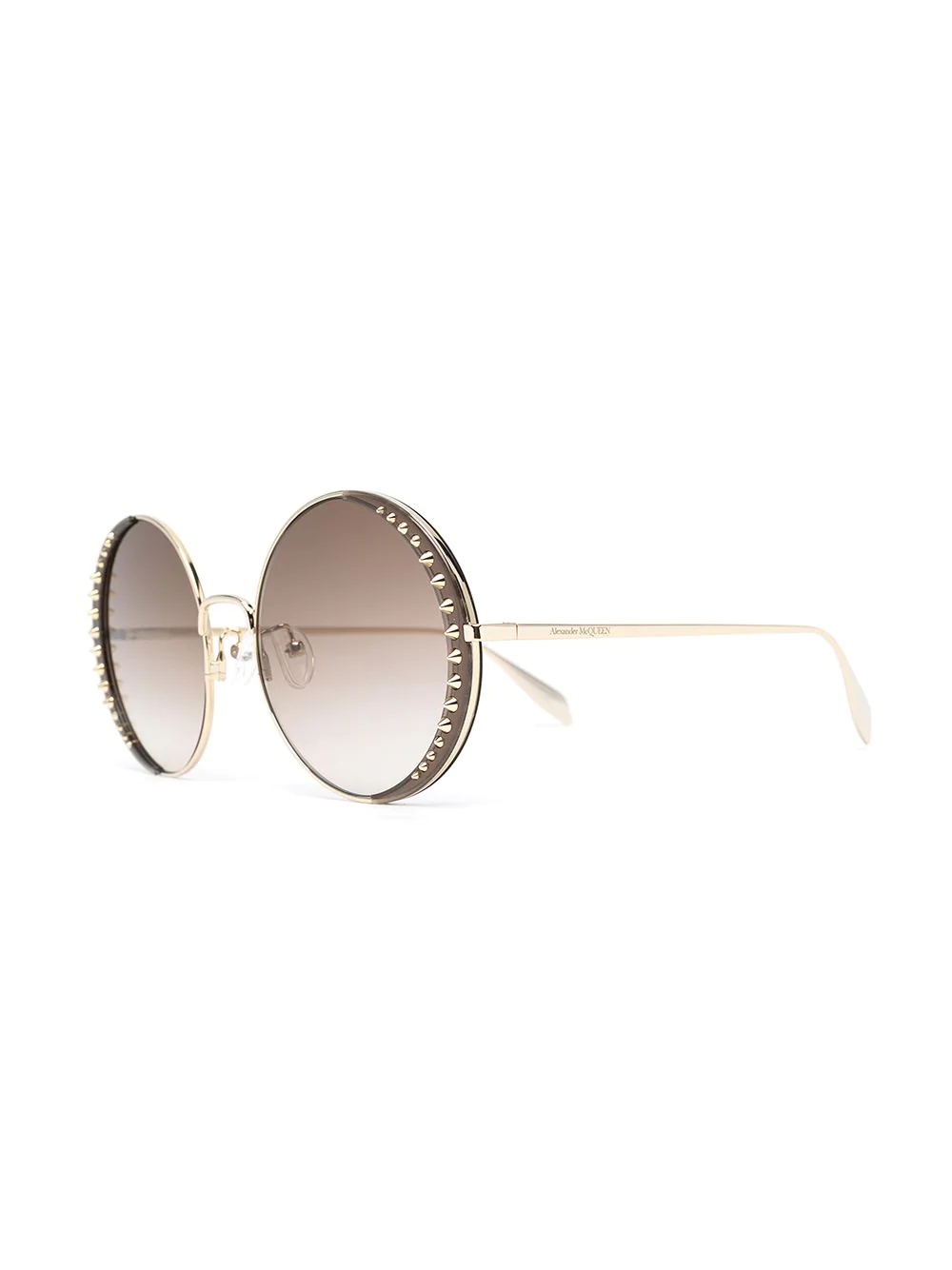 studded border round sunglasses - 2