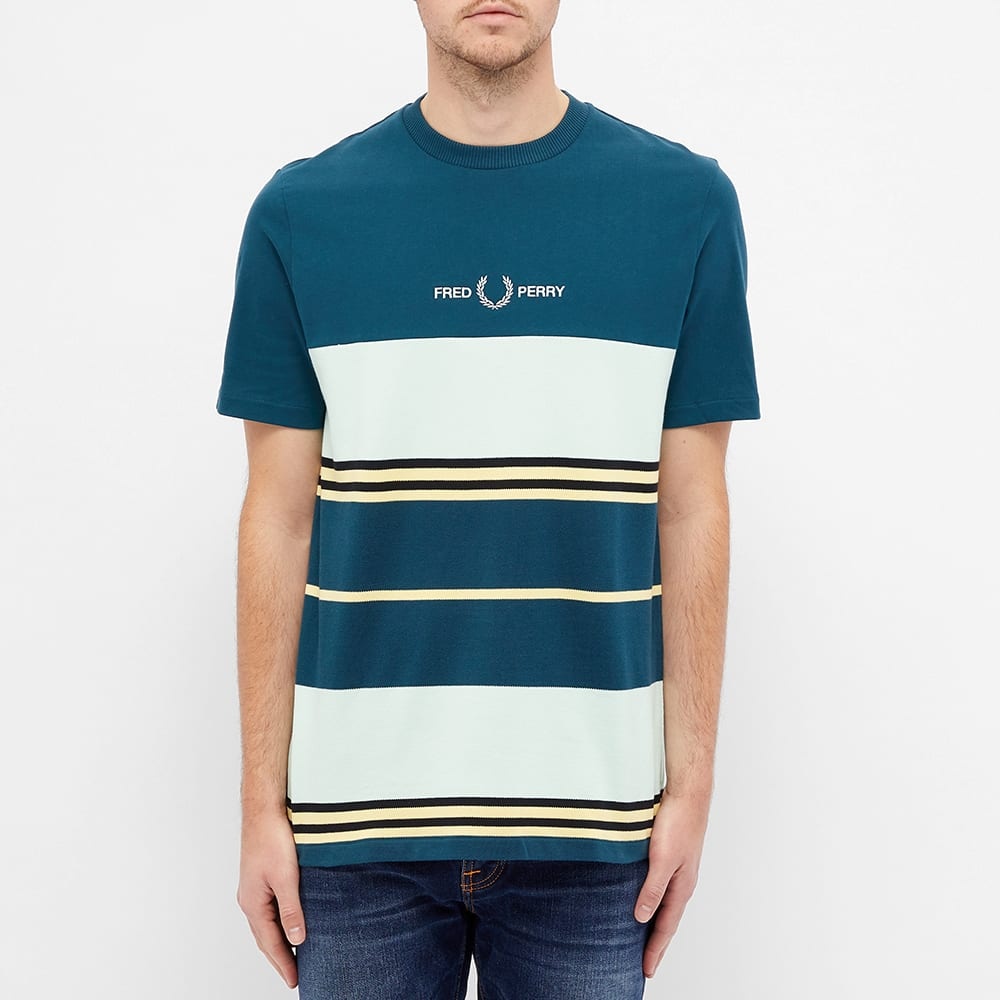 Fred Perry Striped Panel Tee - 4