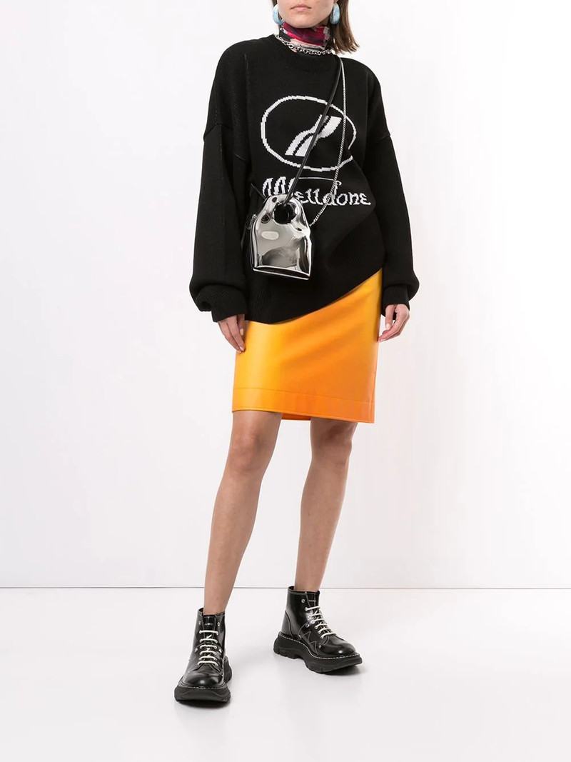 We11done logo intarsia jumper outlook