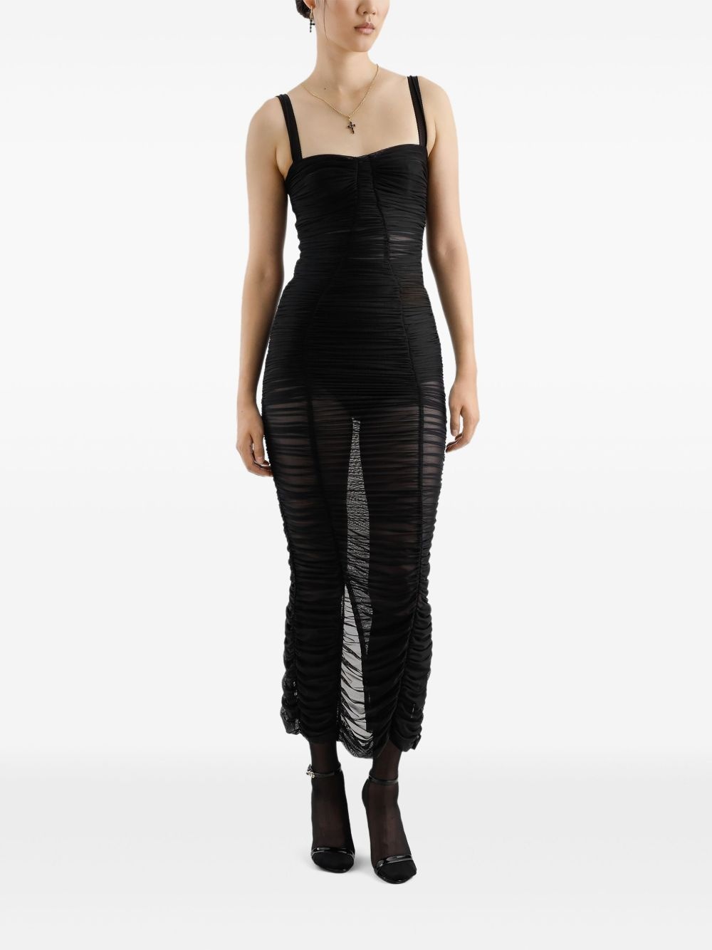 ruched midi dress - 2