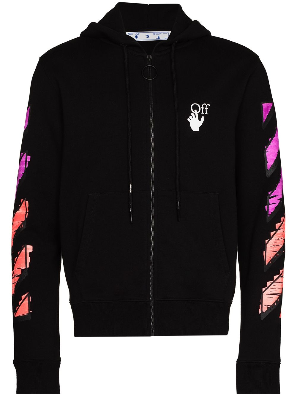 Marker Arrows zip-up hoodie - 1