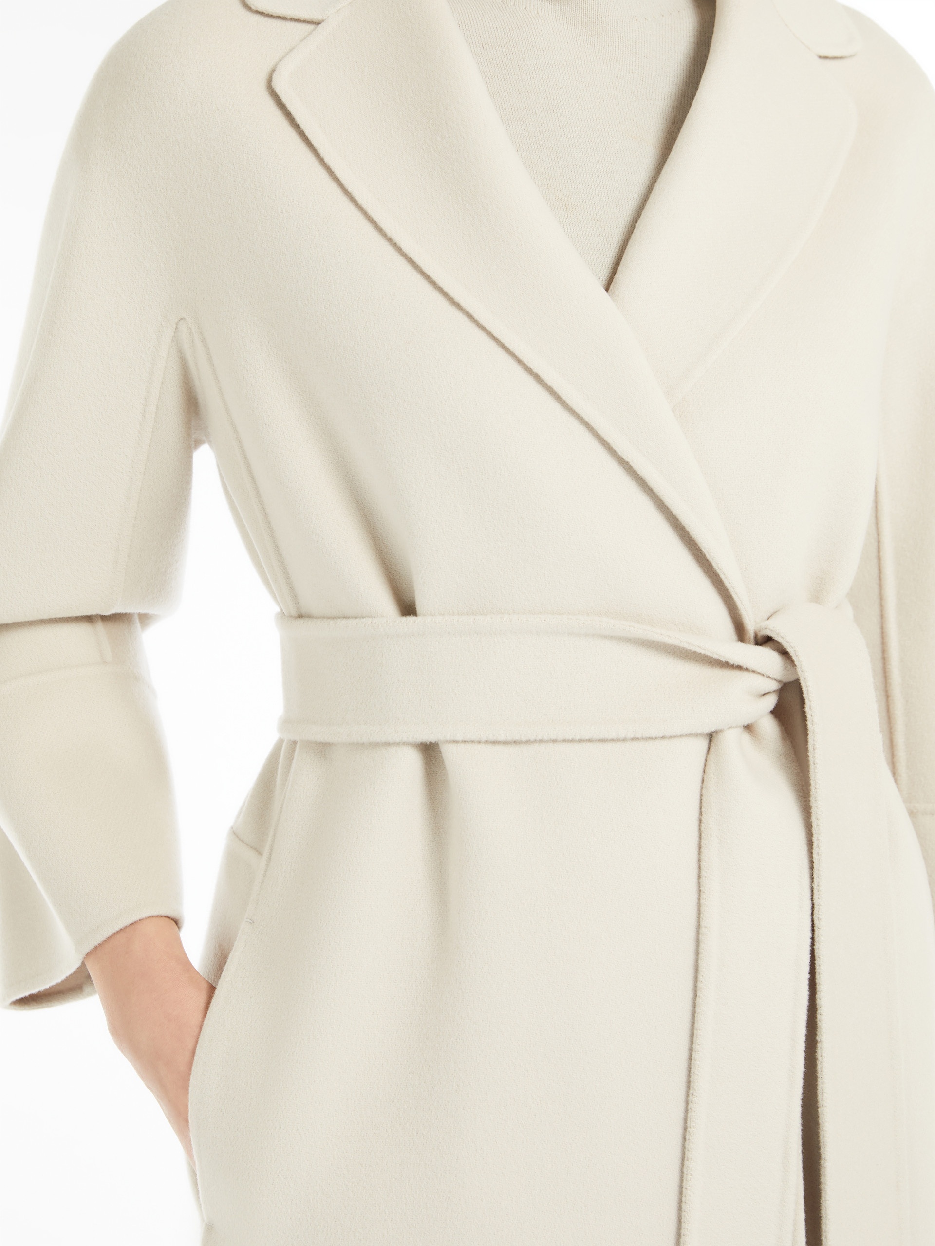 ARONA Short double-faced wool coat - 5