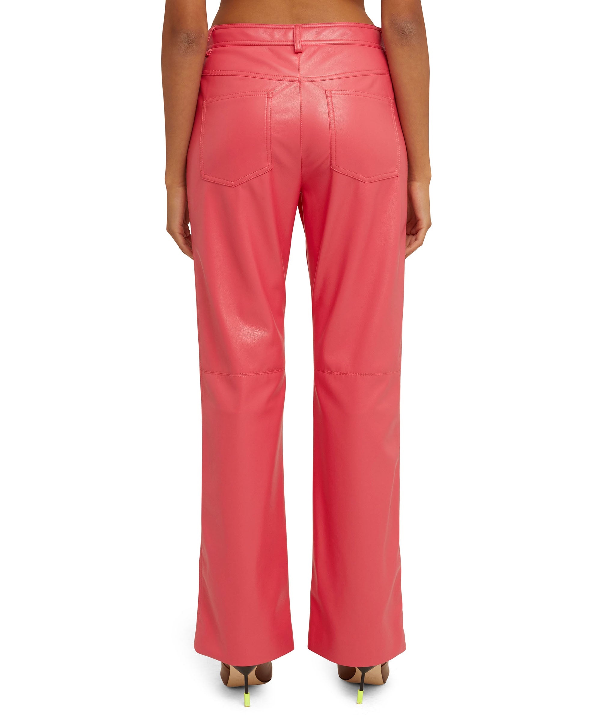 Faux leather pants with straight legs - 3