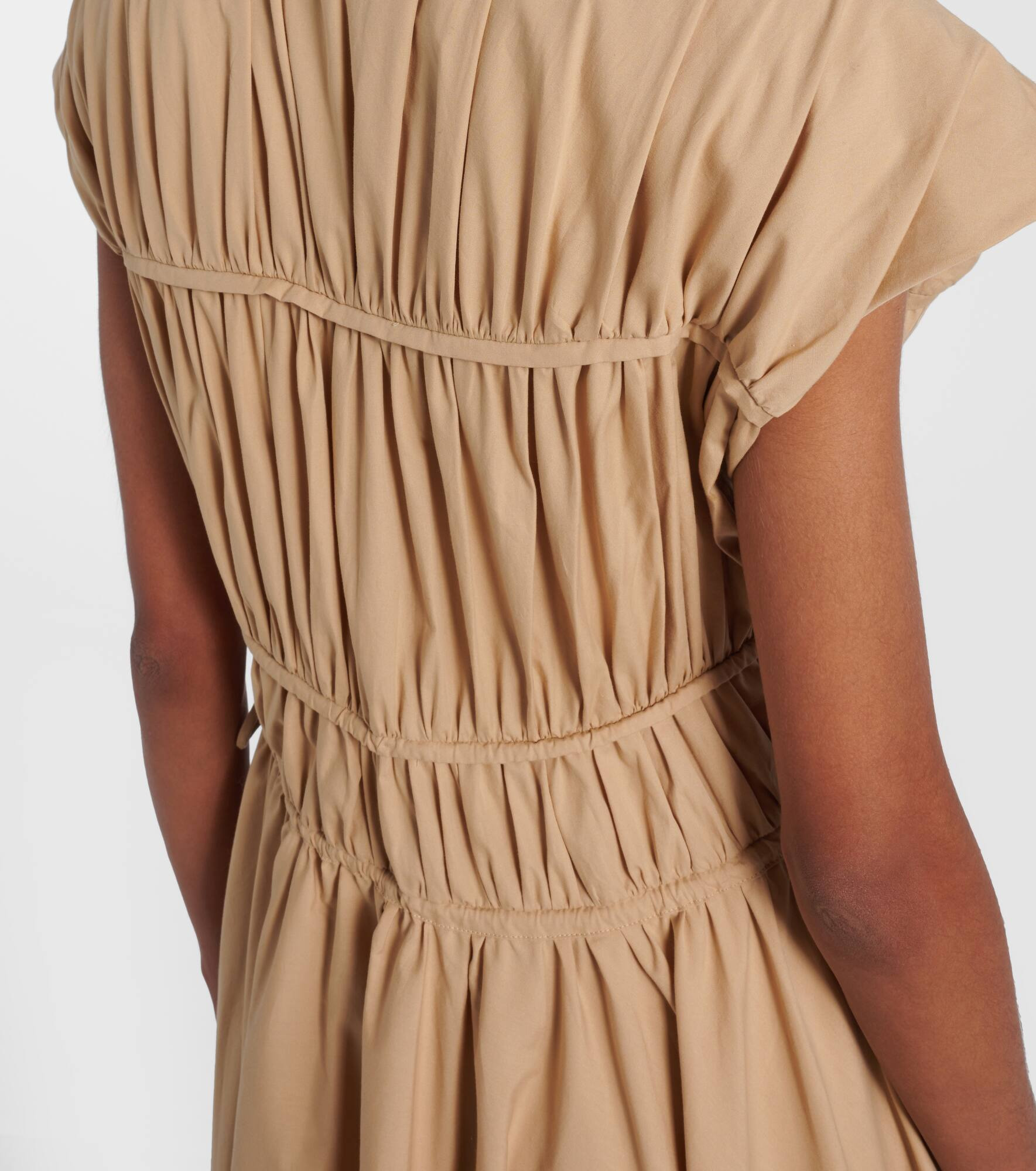 Ceres gathered cotton midi dress - 6