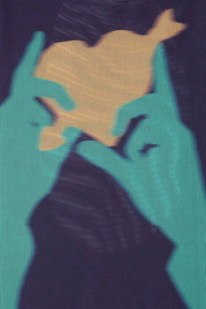 'CUORE DI PIETRA' TULLE TOP / dark blue 5