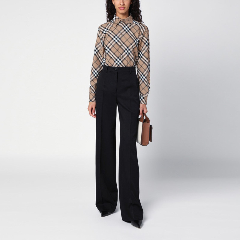 Burberry Check pattern wool blend shirt outlook