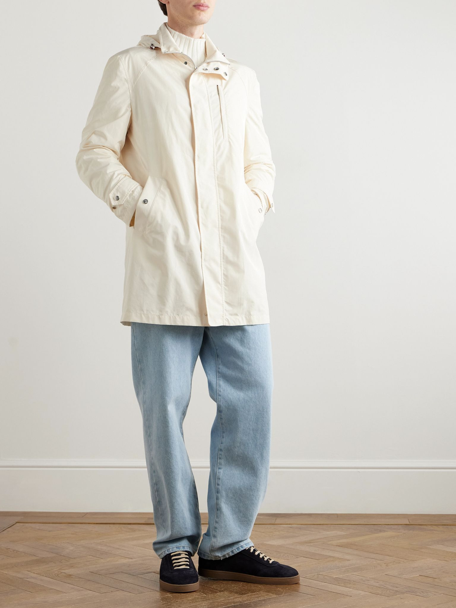Shell Hooded Coat Cream - 2