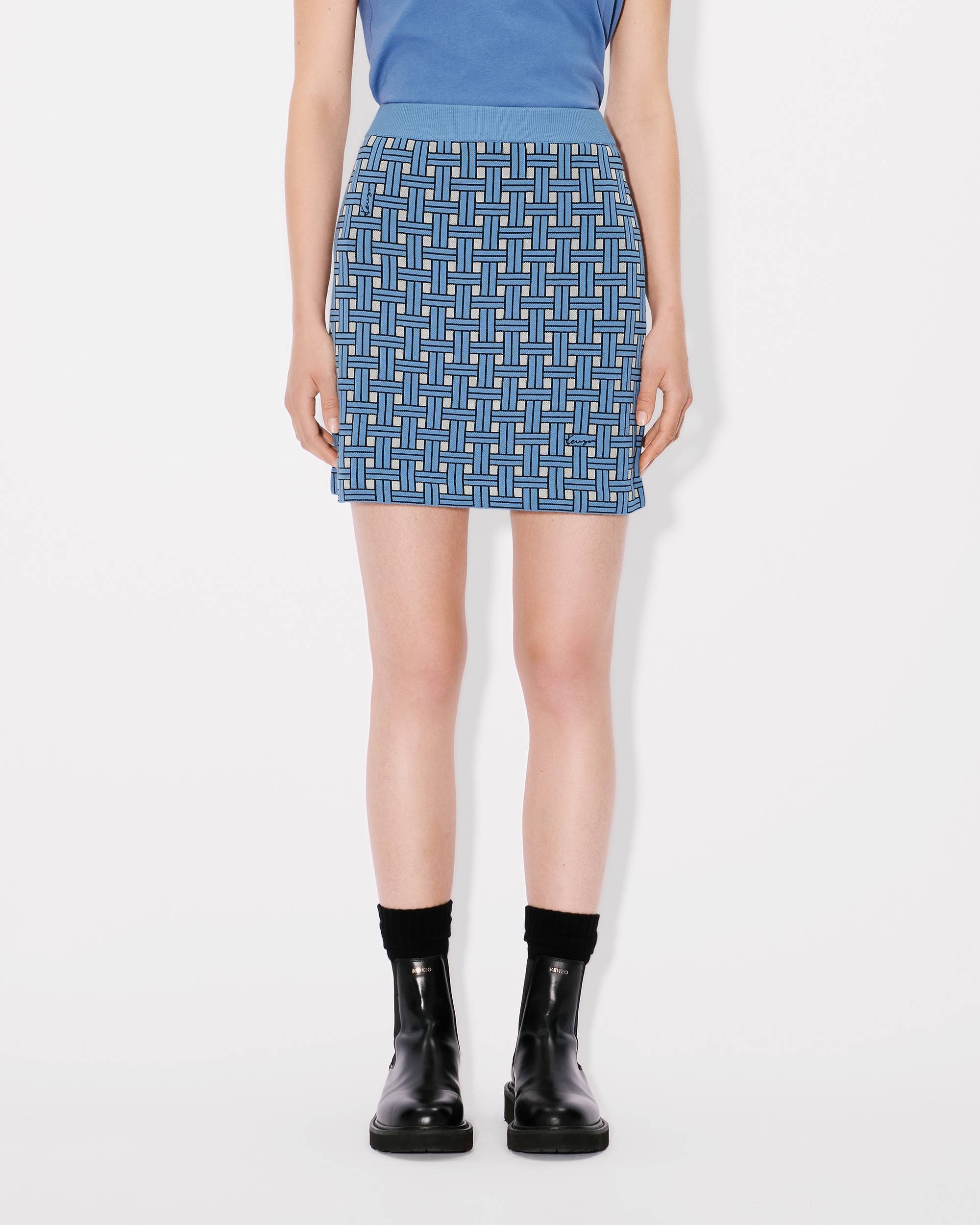 'KENZO Weave' embroidered mini skirt - 4