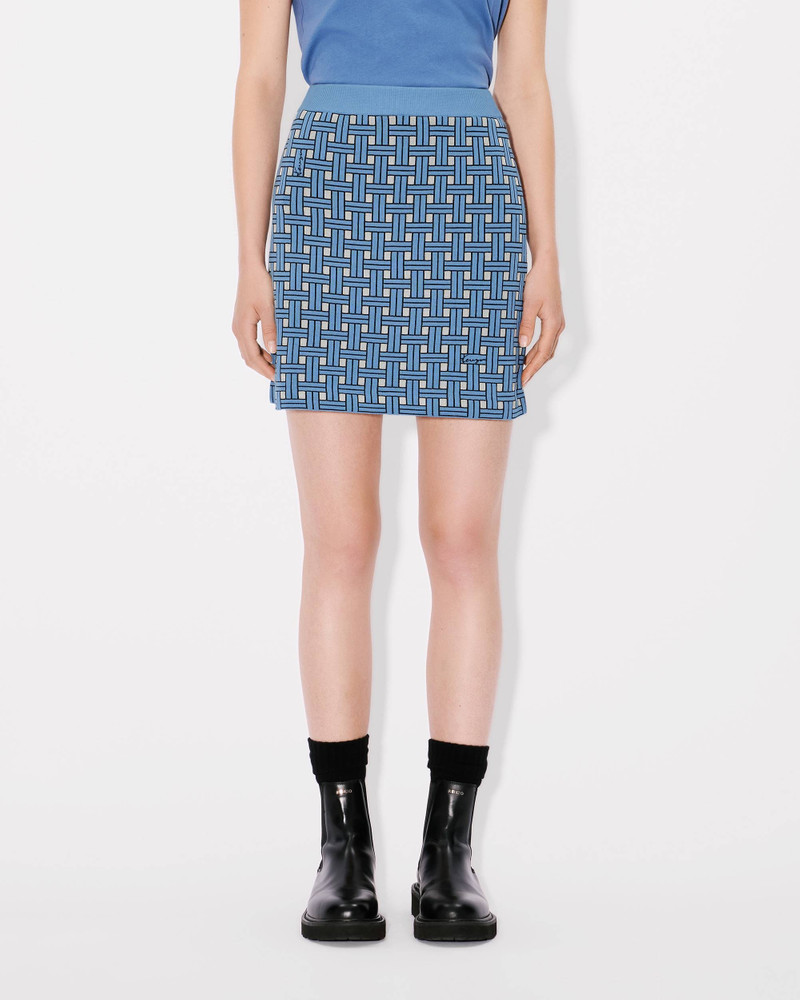 'KENZO Weave' embroidered mini skirt 4