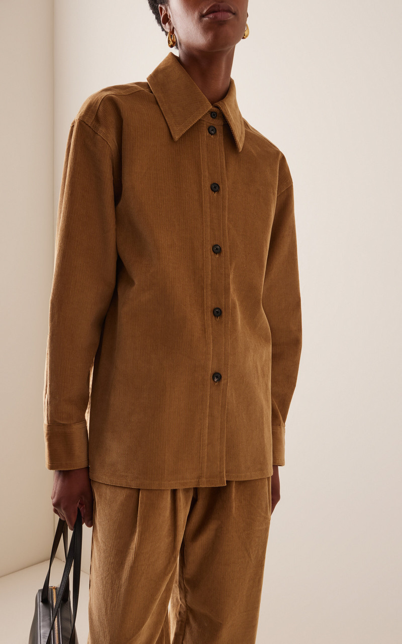 CO Cotton Corduroy Overshirt tan outlook