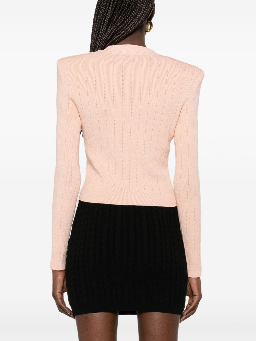 Buttoned v-necked cardigan - 3