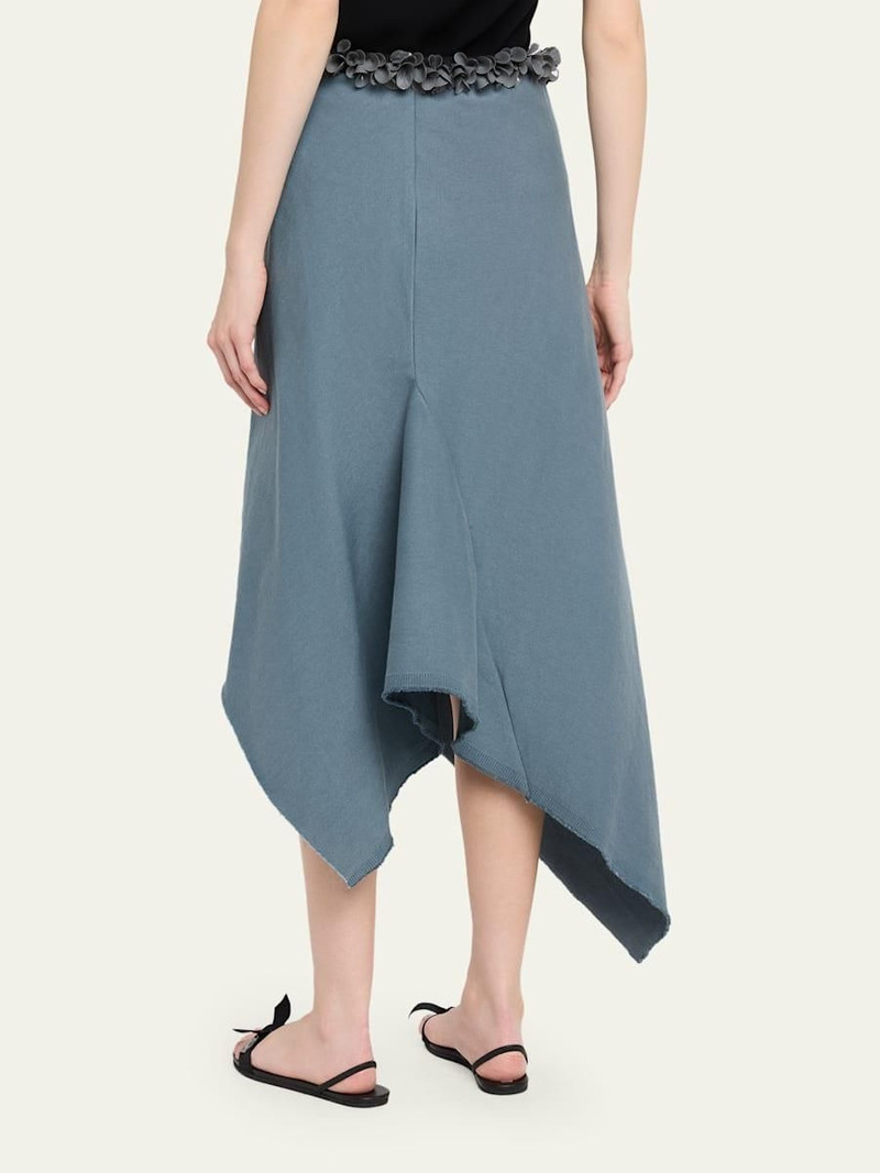 Darliston Embellished Asymmetric Cotton Midi Skirt 3