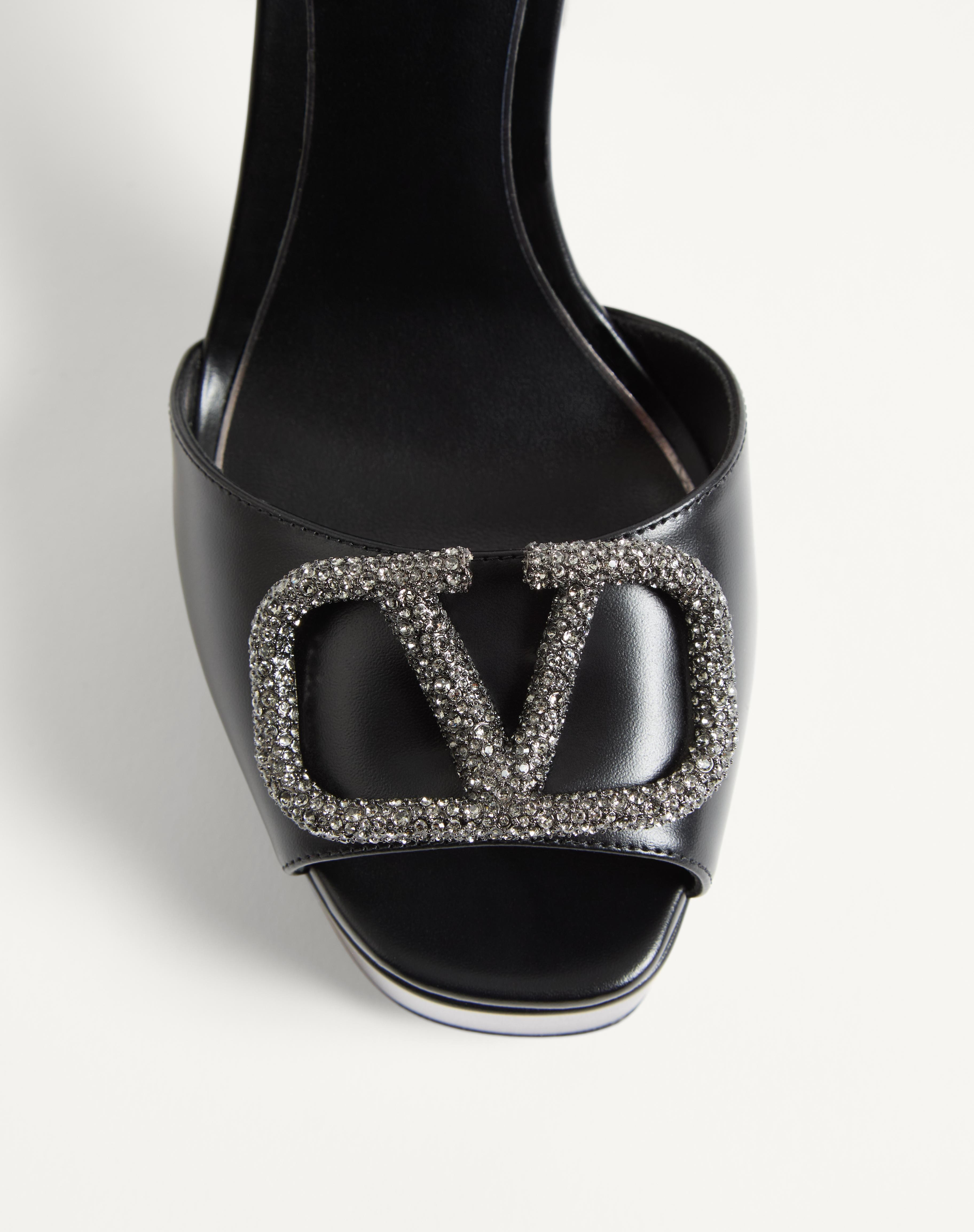 SANDAL WITH VLOGO SIGNATURE PLATFORM IN CALFSKIN 115MM - 6