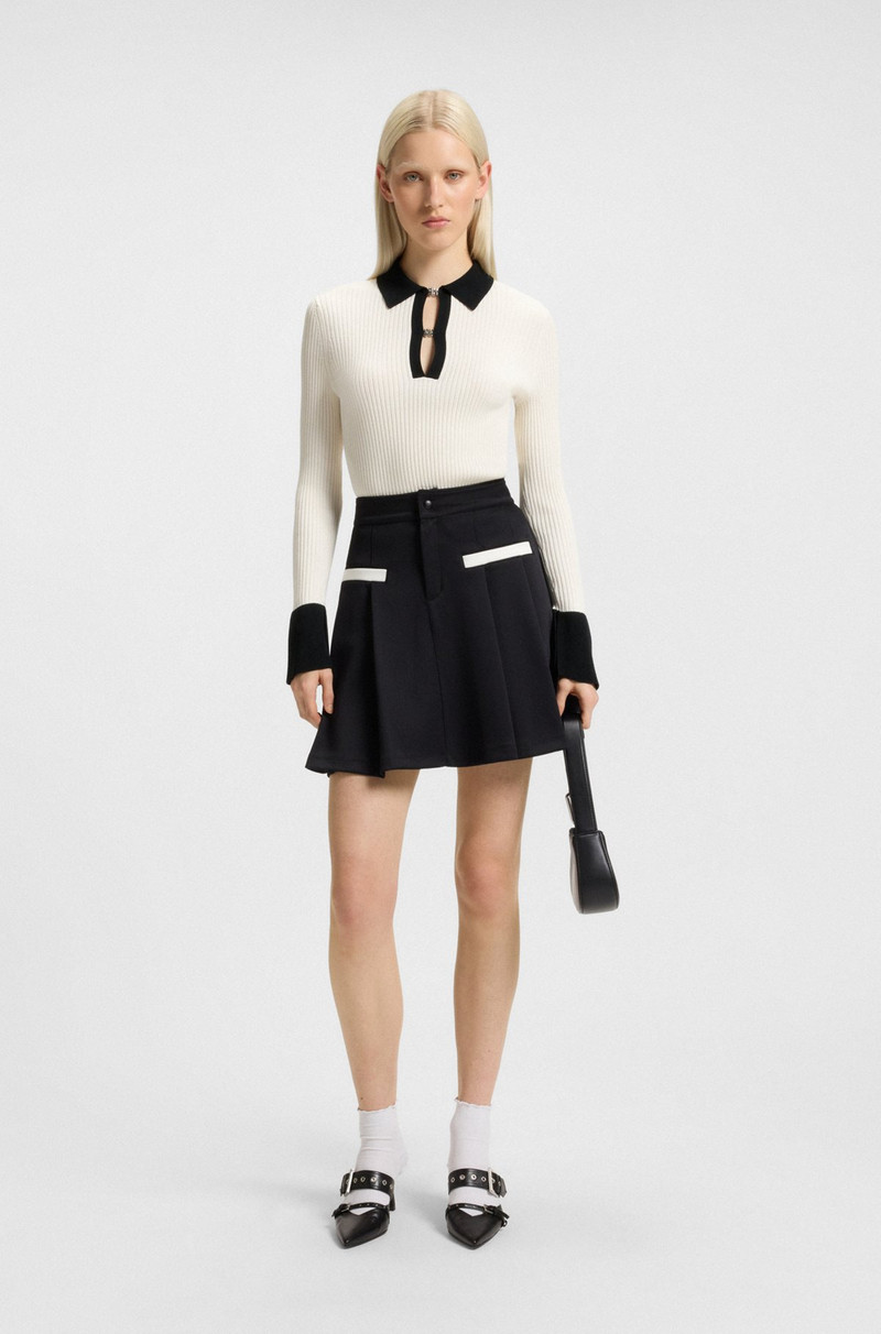 HUGO KNIT POLO WITH STACKED-LOGO PLACKET CLOSURES outlook