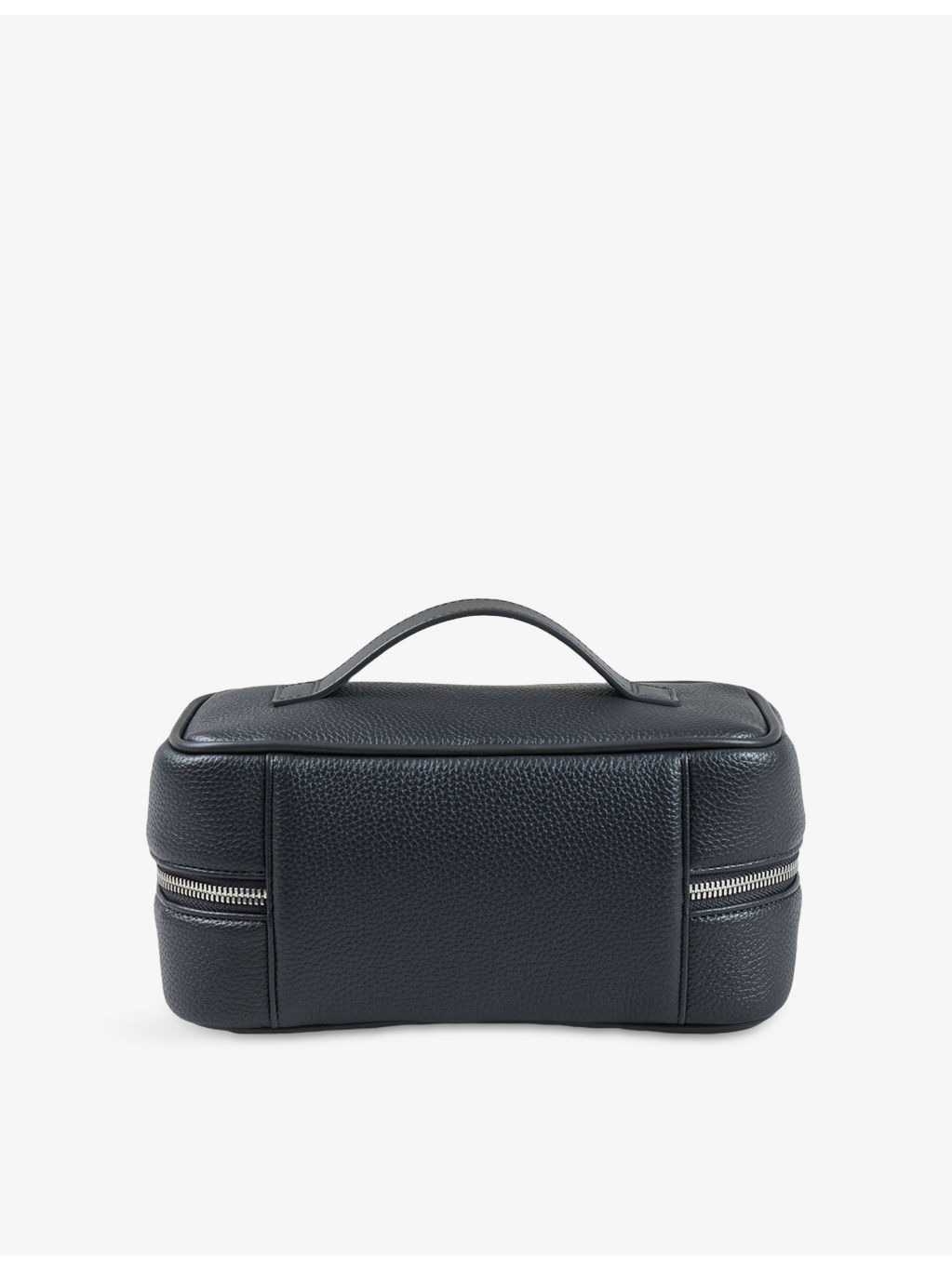 Top handle grained faux-leather wash bag - 3