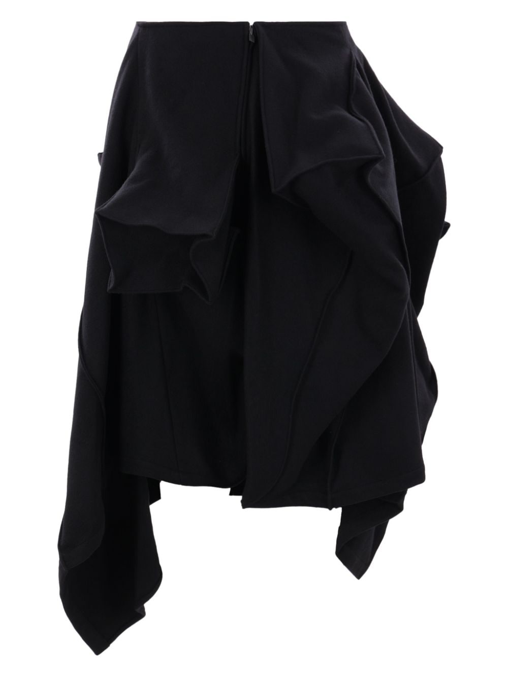 asymmetric-design skirt - 2