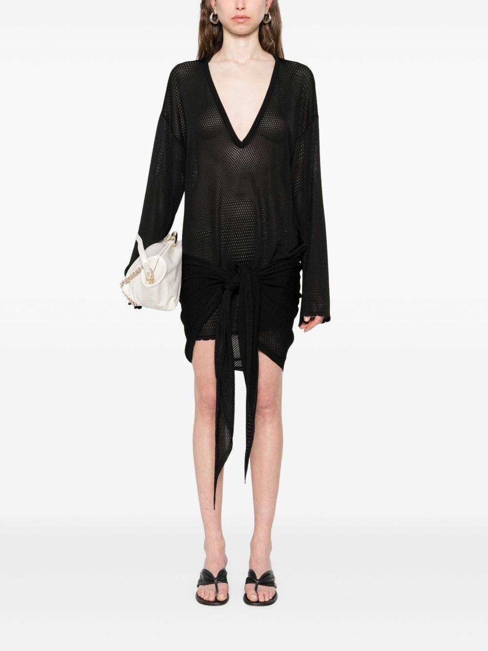 knotted mini dress - 2