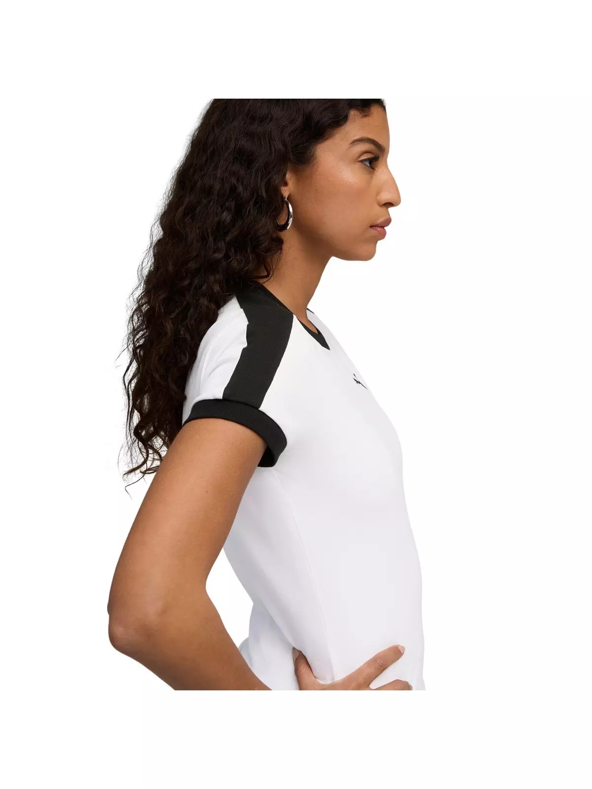 PUMA Women's T7 Slim Tee -White - 3