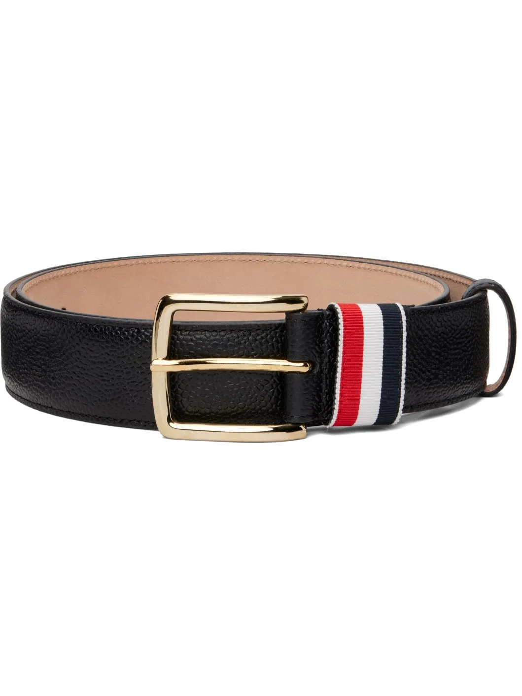 Black Pebble Grain RWB Loop Belt - 1
