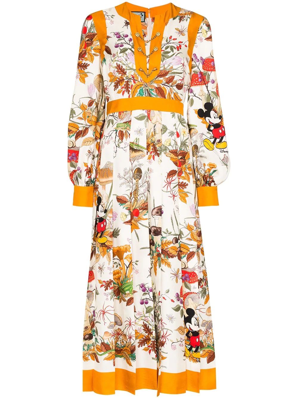 x Disney floral-print midi dress - 1