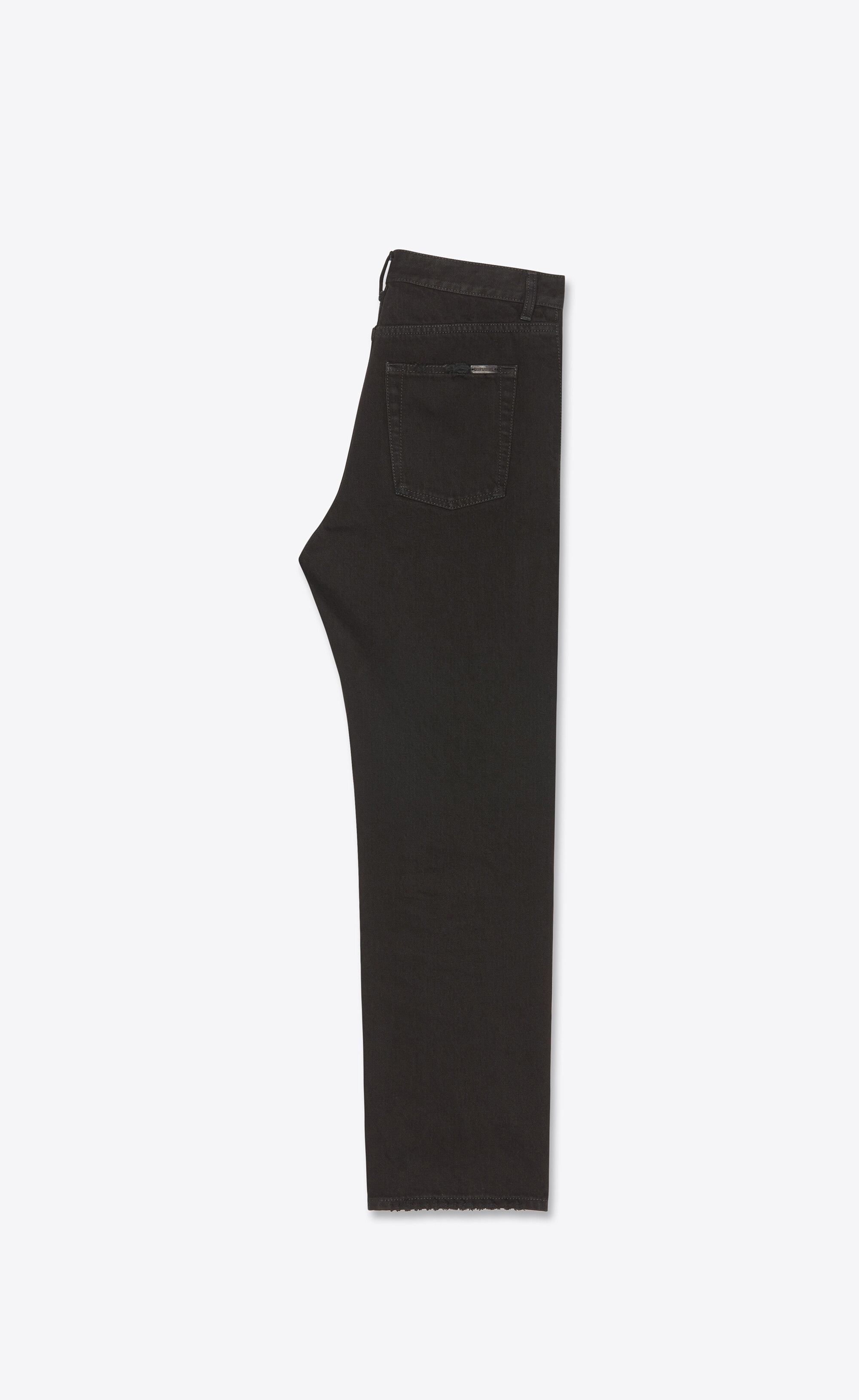 straight-fit jeans in dyed black denim - 2