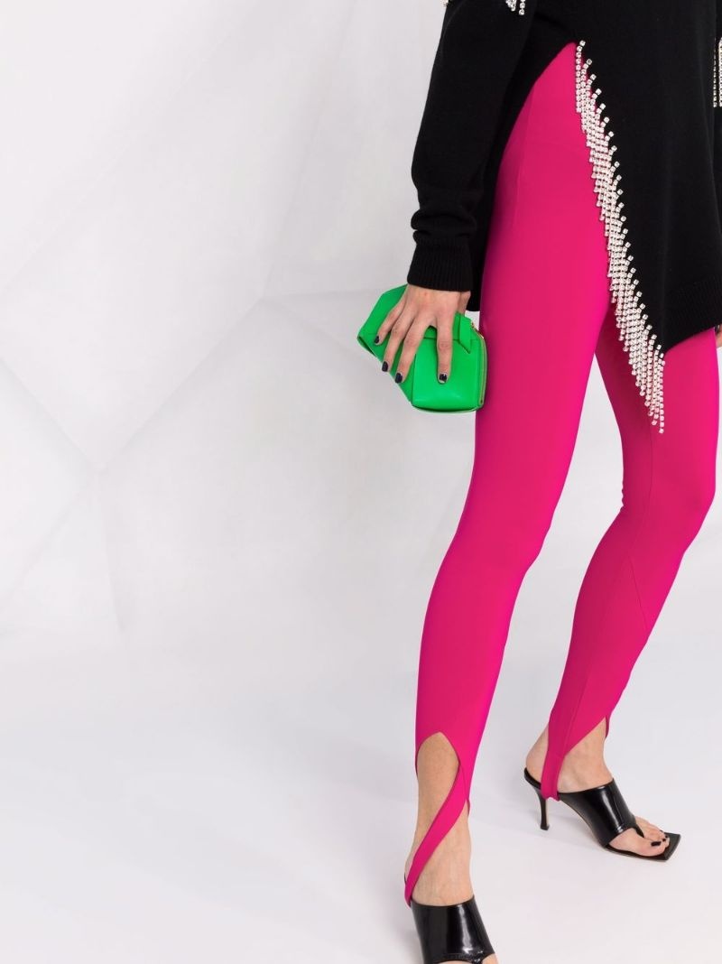 THE ATTICO Jamie cut-out stirrup leggings | REVERSIBLE