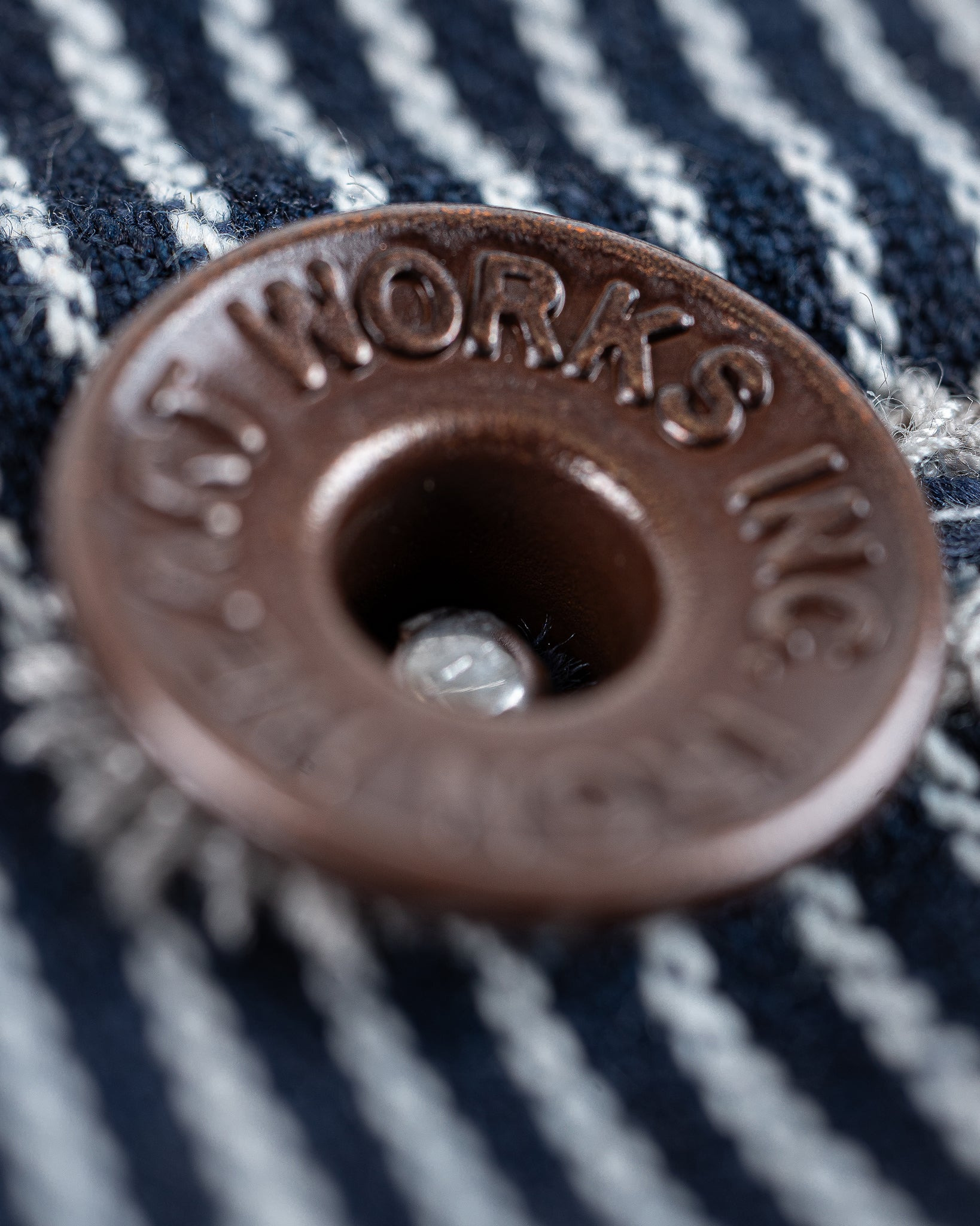 IHJ-141-IND 10.5oz Narrow Stripe Hickory Type I - Indigo - 10