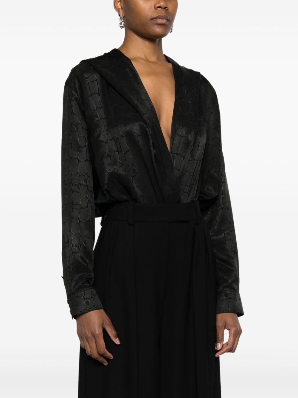 jacquard-pattern bodysuit - 3