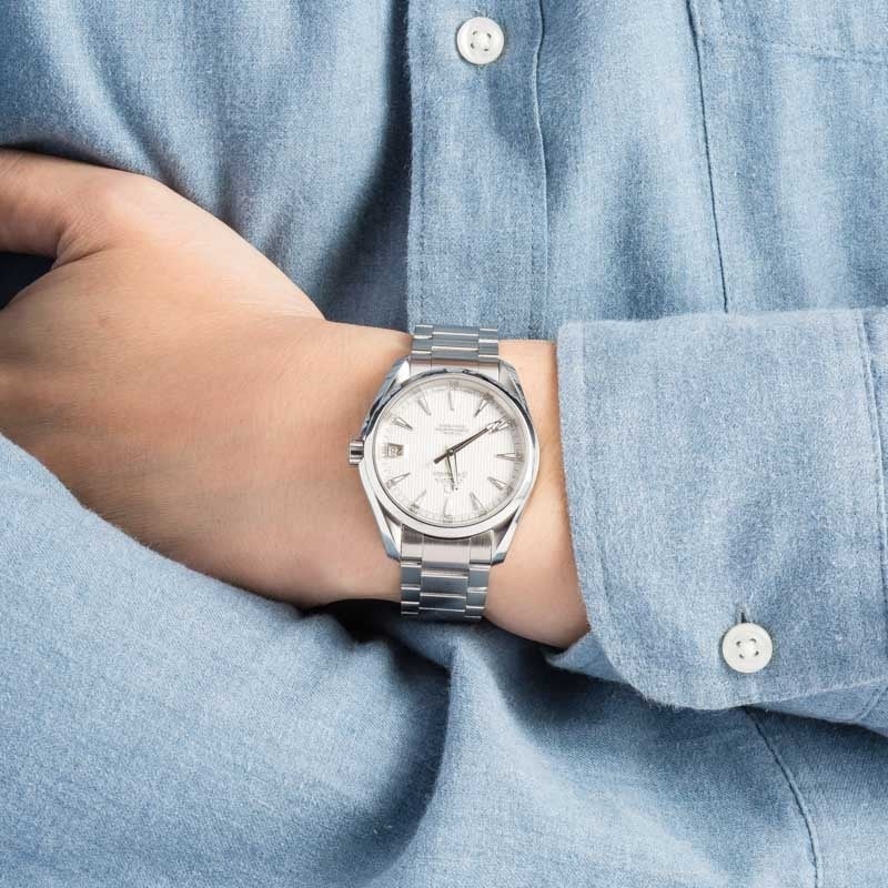 Pre-owned Omega Seamaster Aqua Terra White Teak Dial - 5