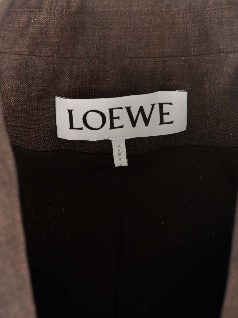 Linen Single-Breasted Tailored Jacket Jackets Brown - 5