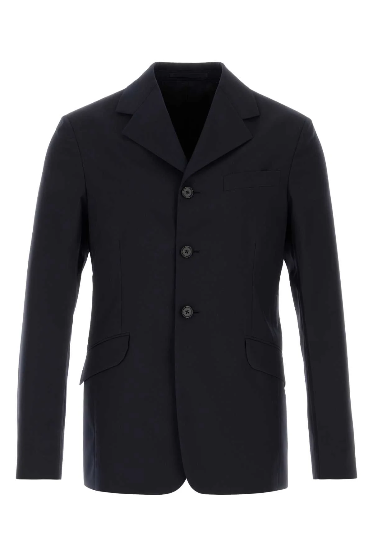 Jil Sander Men Navy Blue Wool Blazer - 1