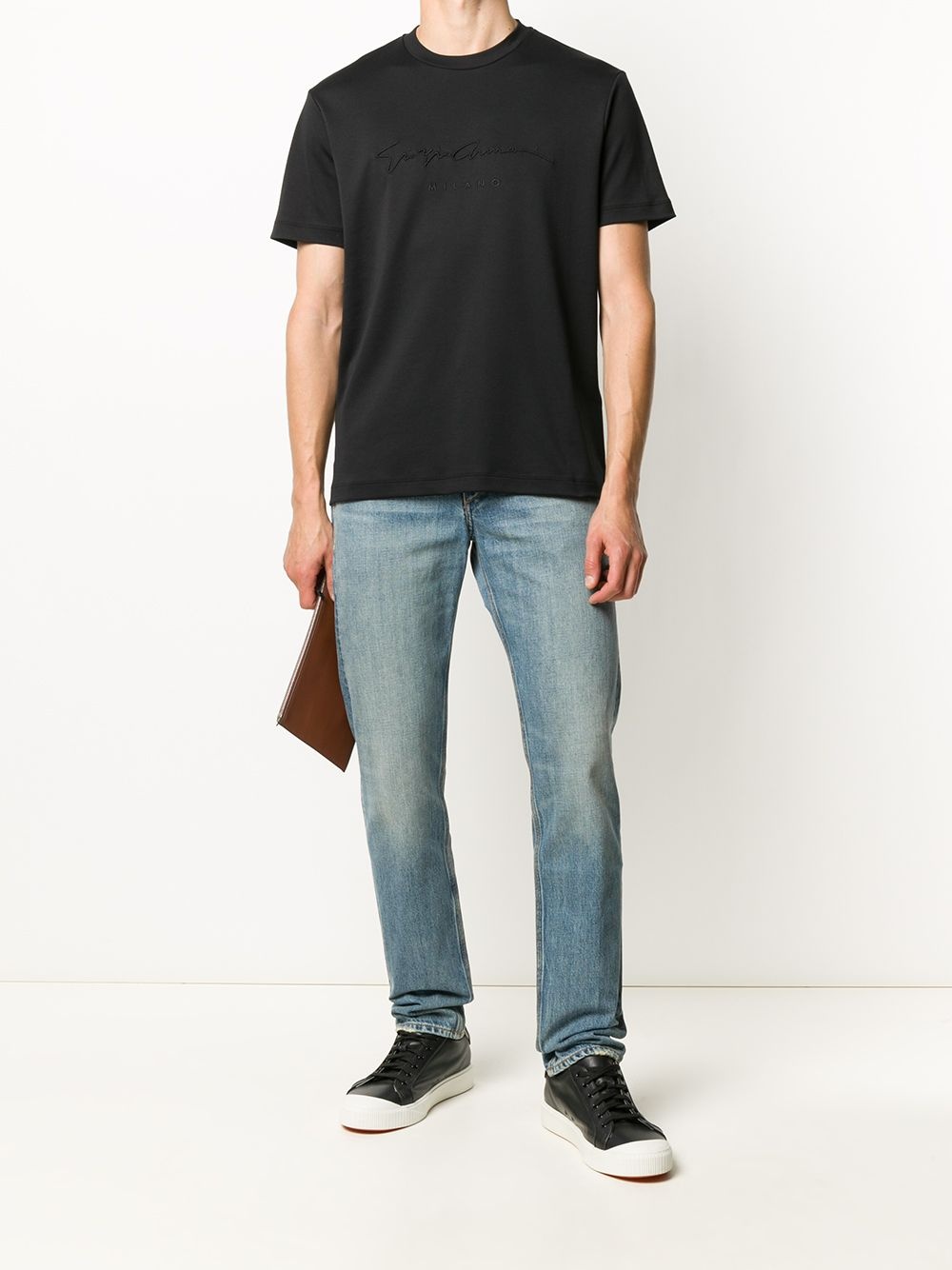 embroidered logo T-shirt - 2
