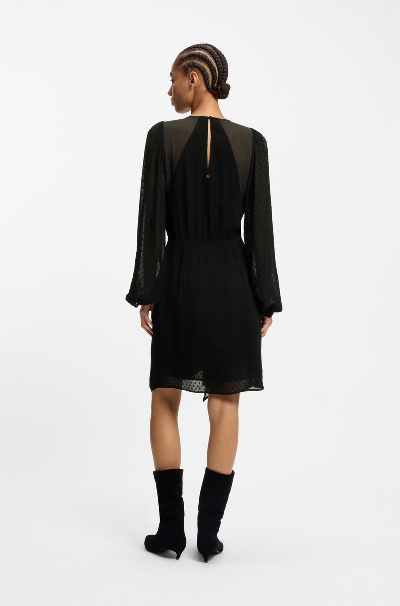 DRAPE-DETAIL DRESS WITH POLKA DOTS 4