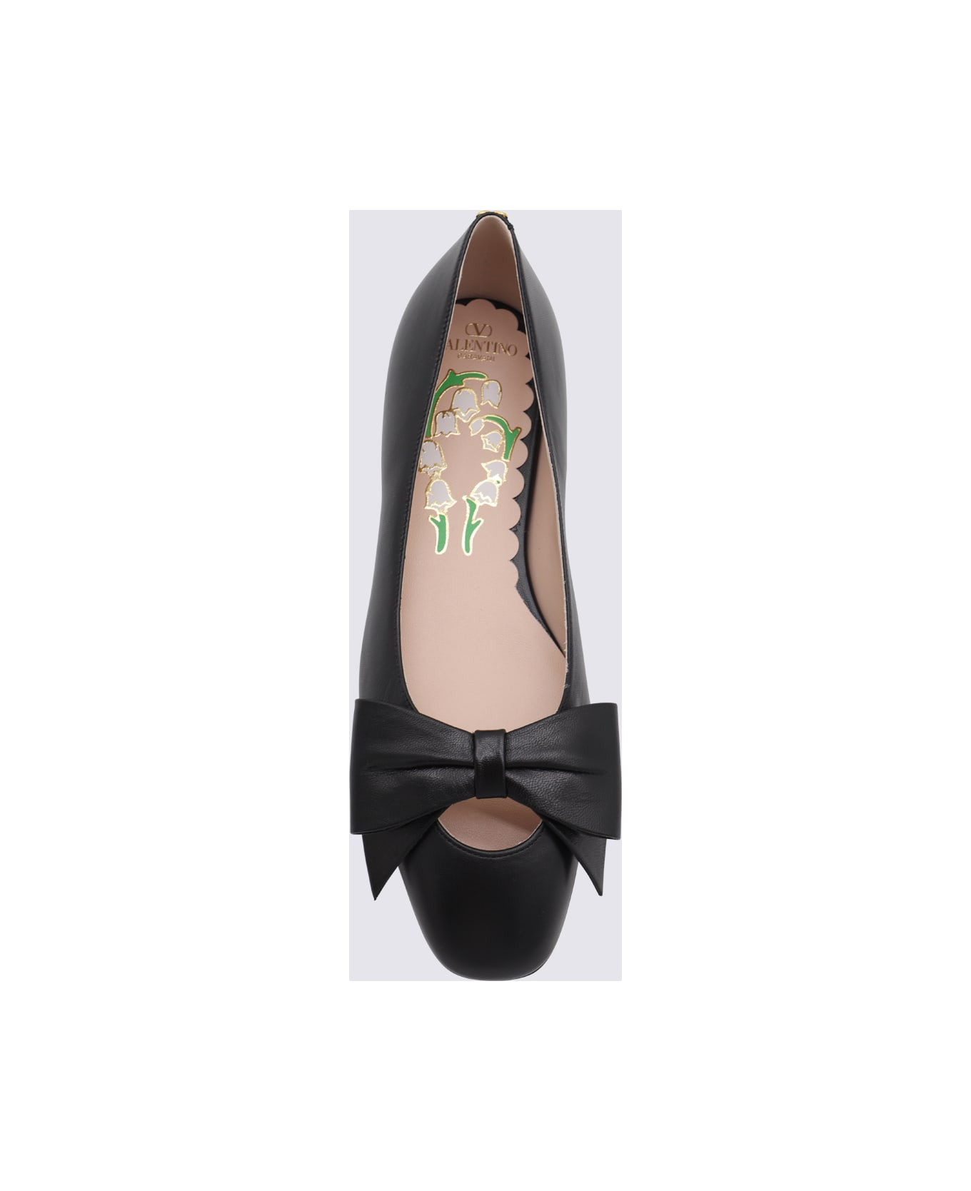 Black Leather Flats - 4